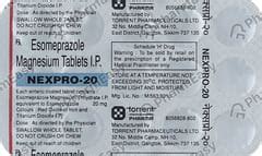 Nexpro 20 Tablet: Uses, Side-effects, Price, Dosage & More Info - PharmEasy