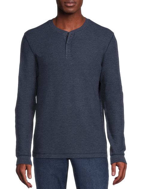 George Men's and Big Men's Long Sleeve Thermal Henley Shirt - Walmart.com