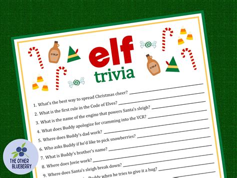 Elf Movie Trivia Printable: Fun Facts and Quirky Questions — Mom Worksheets