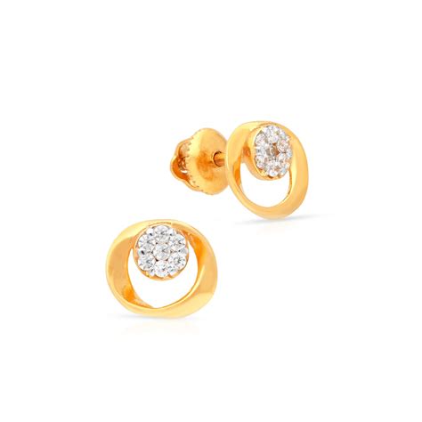 Buy Malabar Gold and Diamonds 22 KT (916) Yellow Gold Studs Earring for ...
