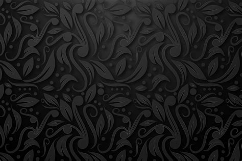 Black flower design wallpaper for wall – Wallpaper Printing