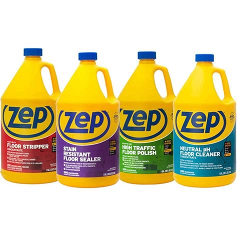 Zep All-in-One Industrial Floor Cleaning Kit - Contains Floor Stripper ...