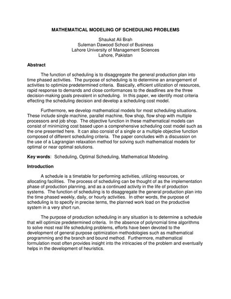 Mathematical Modeling Problems 的图像结果