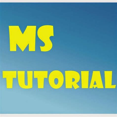 Image result for YouTube MS Tutorial