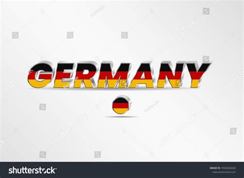 Germany Flag Text Effect Style 3d Stock Vector (Royalty Free ...