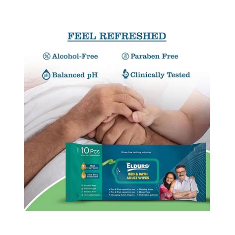 Elduro Bed and Bath Adult Wipes (10 Wipes) - Cureka - Online Health ...