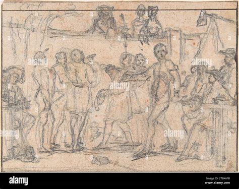 Study for "The Challenge," etched vignette in "Songs in the Opera of ...