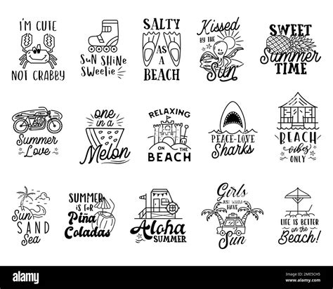 Summer badges big set with different quotes and sayings - Sweet Summer ...