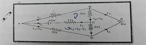 Calculate current in branch in given circuit - Brainly.in