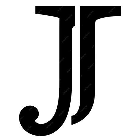 Minimalistic logo with the letter j vector illustration linocut | Premium AI-generated vector