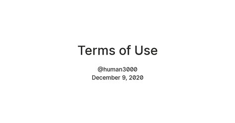Terms of Use — Teletype