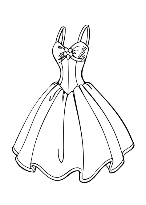 Printable Dress Coloring Pages - Printable Templates