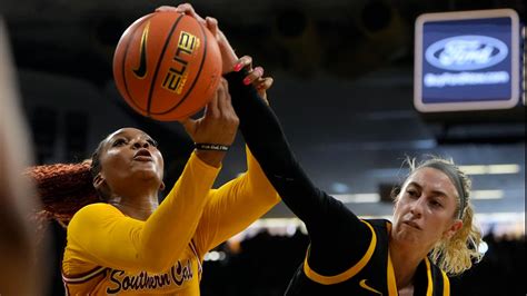 Iowa upsets No. 4 USC, 76-69, as Hawkeyes retire Caitlin Clark's jersey ...