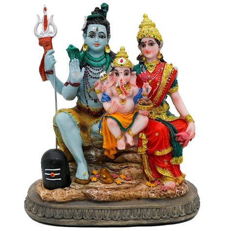 Buy India God Shiva Family Statue - 6.1'H Hindu Idols Shiva Family ...