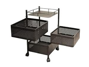 IDITRI EXPORT 3 Tier Swing Basket Metal Storage Trolley | Heavy Duty ...