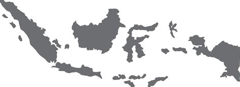 Indonesia Solid Black Outline Border Map Of Vector Image | My XXX Hot Girl
