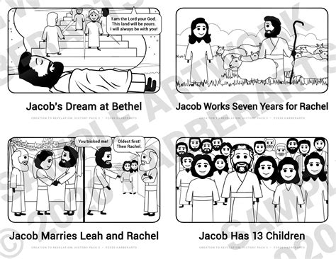 Jacob And Leah And Rachel Coloring Pages