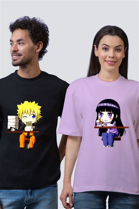 Naruto & Hinata Oversized Couple T-Shirts (Pack of 2) – Lazy Lush