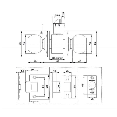 Bộ khóa tay nắm tròn cửa WC Hafele 489.93.135 » Smart House™ 365