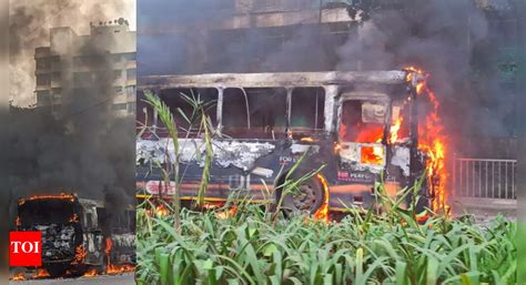 Mumbai: BEST bus catches fire in Ghatkopar, passengers safe | Mumbai ...