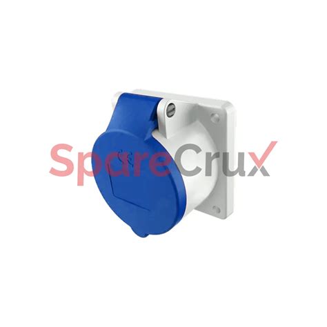 IP06354-1155 | SALZER | Panel Mounted Socket, Angled 3+N+E 63A IP44 ...