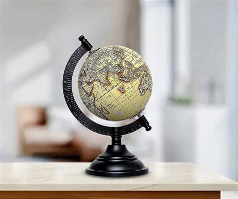 AONA Educational Political Laminated Rotating World Globe with Metal ...