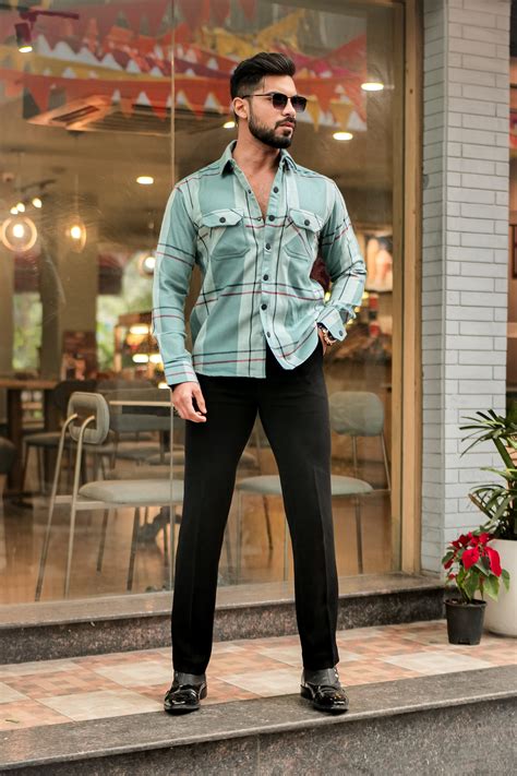 Green Premium Semi-Winter Checkered Shirt – Trrendo