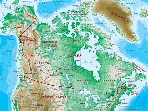 Canadas Physical Map: A Land of Wonders