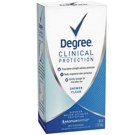Degree Women Clinical Protection Anti-Perspirant Deodorant Shower Clean ...