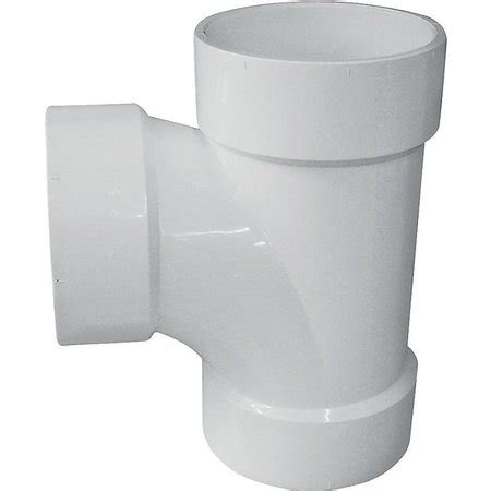 Genova IPEX Sanitary Pipe Tee, 4 in, Hub, PVC, White, SCH 40 Schedule ...