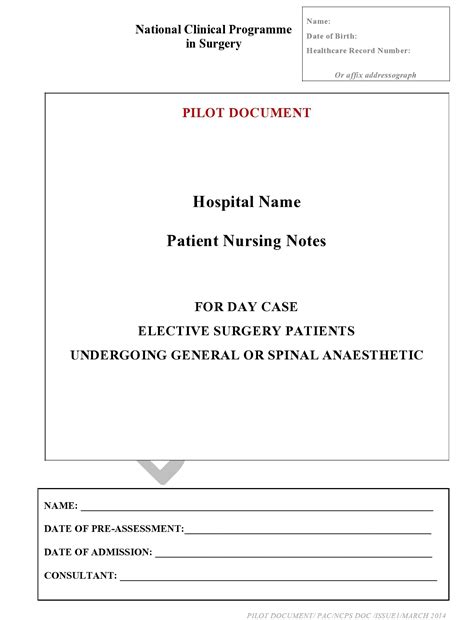 30 Useful Nursing Note Samples (+Templates) - TemplateArchive