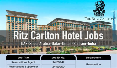 The Ritz-Carlton Doha, Qatar Luxury Hotel Jobs Vacancies for Manager ...