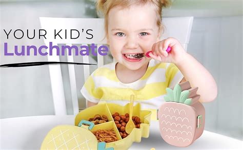 Buy DNkitch Plastic 2 PCS Cute Pineapple Shaped Kids Lunch Box ...