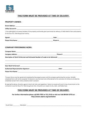 Fillable Online stpete st pete dump form Fax Email Print - pdfFiller
