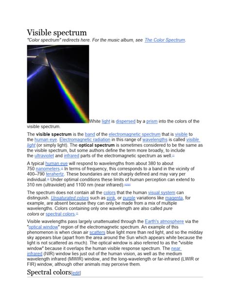 Image result for Visible Spectrum Explained