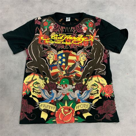 Ed hardy | Mens tshirts, Mens graphic tshirt, Mens tops
