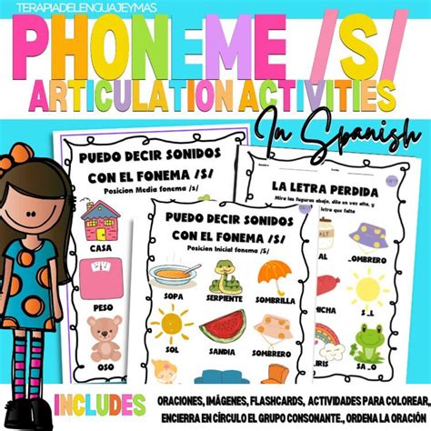 Practice S Phoneme or Sound in Spanish With Different Word Positions ...