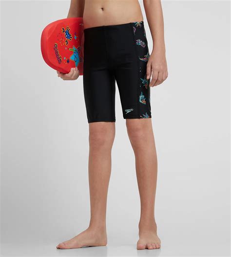 Buy Speedo Boy's Endurance10 Side Panel Digital Print Jammer - Black ...