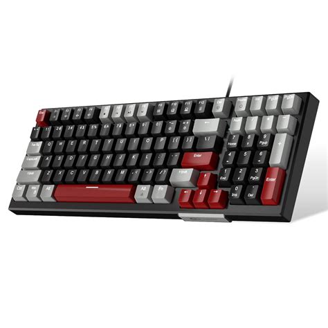 Mechanical Gaming Keyboard, Linear Red Switches Gaming Keyboard,Wired ...