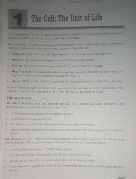 biology notes of class 9 chapter - Brainly.in