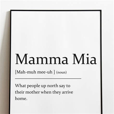 Sarcastic dictionary definition Print - Mamma Mia - Yorkshire Slang ...