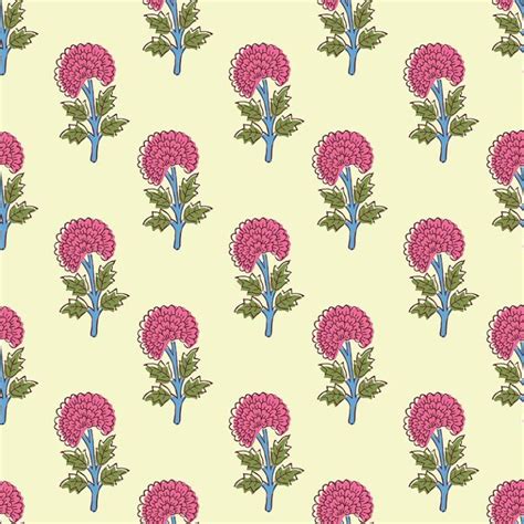 Spring Floral Block Print Wallpaper Mural - Magicdecor®