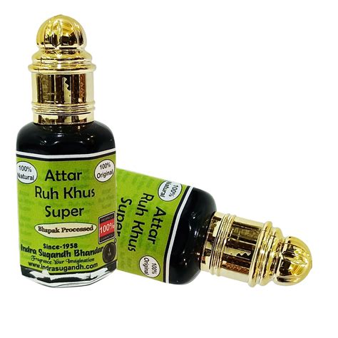 Ruh Khus Super Real Vetivert Kannauji 12ml Rollon Pack – Indra Sugandh ...