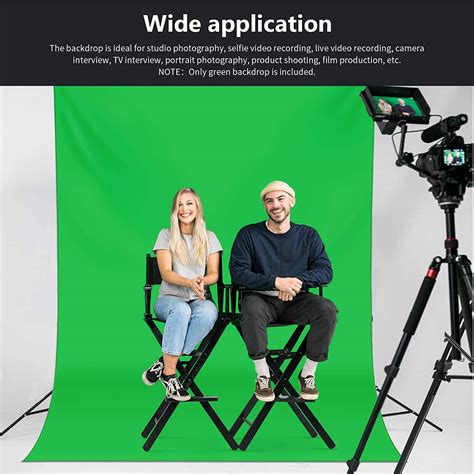 Hiffin Green Backdrop Background 203.2MM X 304.8MM (8x12 Ft) for Studi ...