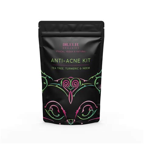 Dr. Elie Organics Anti-Acne Kit Tea Tree, Turmeric & Neem Facial Kit ...