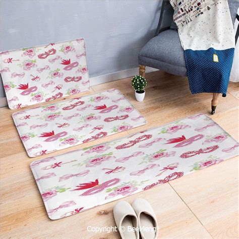 SCOXIXI Masks and Vintage Keys Floral Bouquets Bows Pattern in Party ...