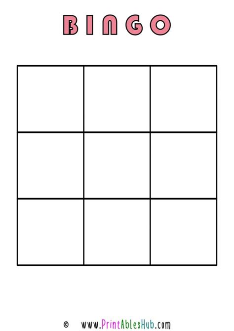 Free Printable Blank Bingo Cards Template [PDF] (3x3, 4x4,5x5)(2 Per ...