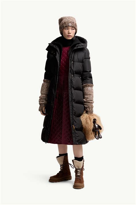 ブラック Chamer ロングダウンジャケット : ロングジャケット＆パーカー 向けの レディース | モンクレール