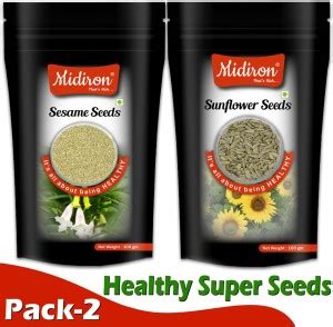 Midiron Fresh & Healthy Raw Seeds Combo-100gm Each| Sesame Seed ...