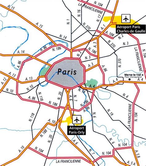 Map Of Paris With Airports